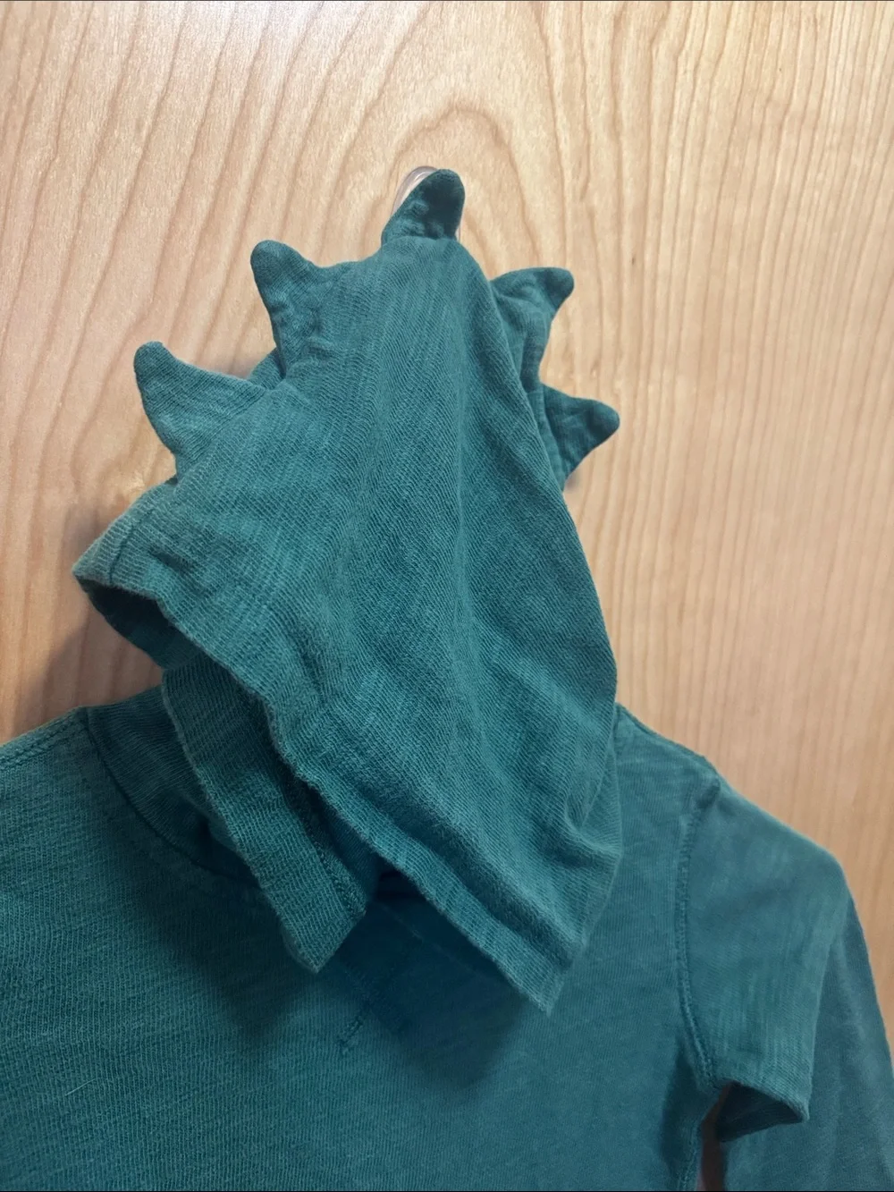 EUC Green Carter’s size 3T hoodie with a dinosaur spiked hood.